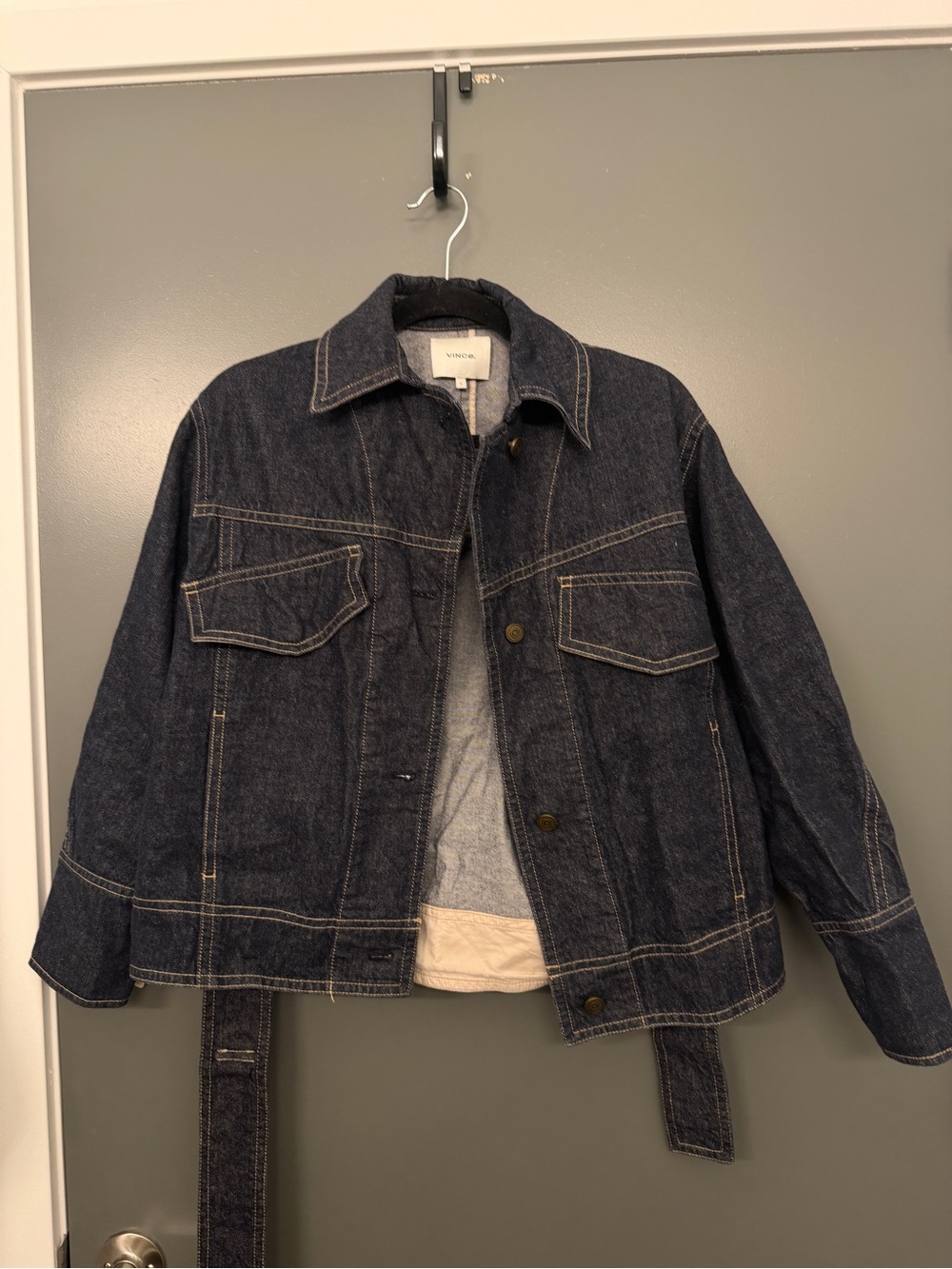 Vince Denim Work Jacket - Dark Indigo - size s - Picture 7 of 15